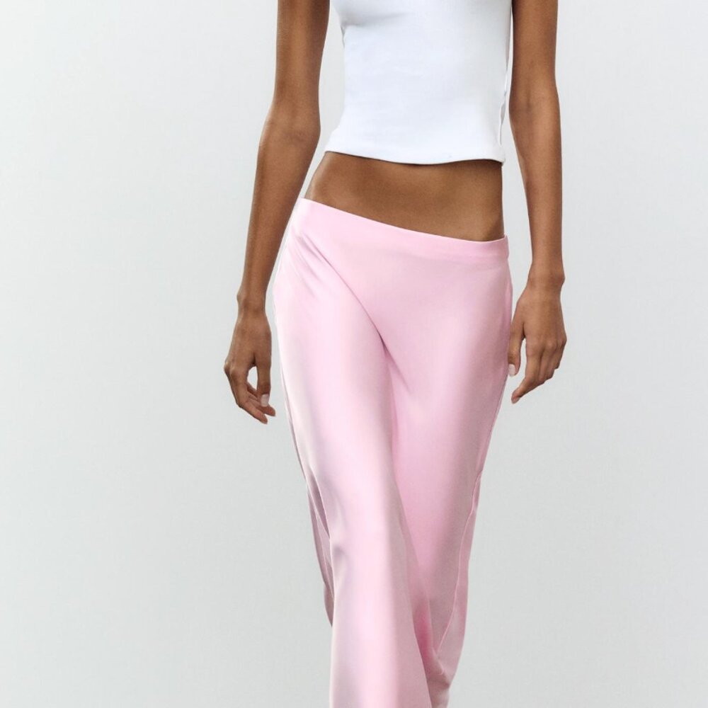 ZARA SATIN MIDI SKIRT